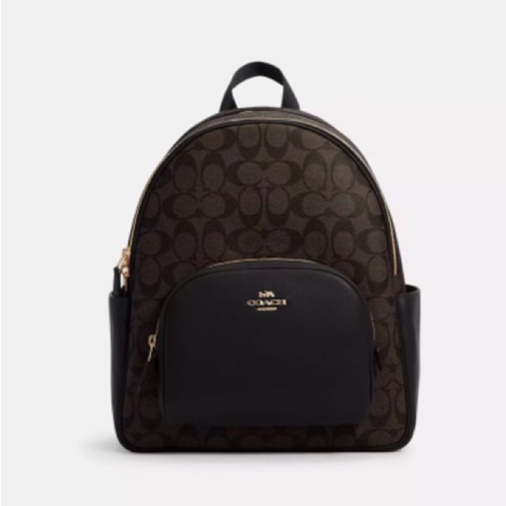 COACH Court Backpack In Signature Canvas - Picture 6 of 10